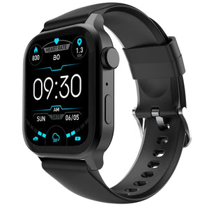 Fire-Boltt Rise Smart Watch, 1.85" HD Display, Metal Body with Bluetooth Calling, Rotating Crown, AI Voice Assistant, 120 Sports Modes, Neon UI, SpO2 & Heart Rate Monitoring (Black)